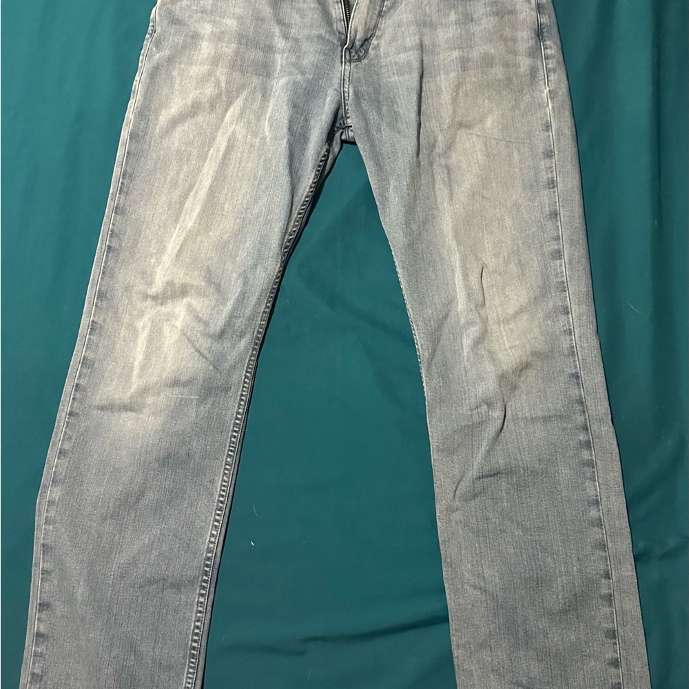 PAIGE Gray Slim Straight Jeans with Vintage Appeal